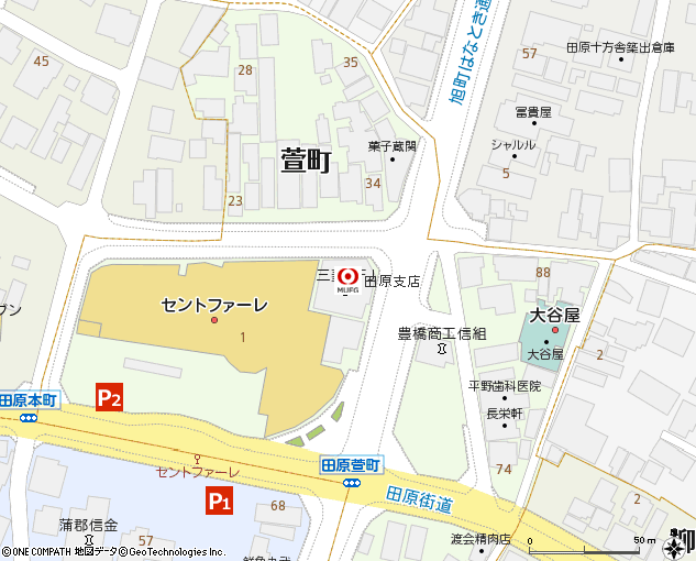 田原支店付近の地図